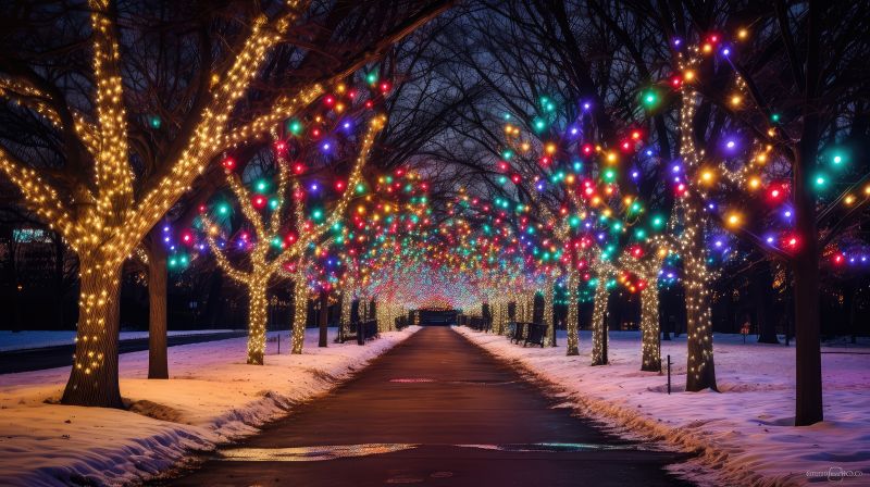 Christmas Lights Hanging in Alpharetta, GA